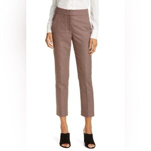 Veronica Beard Gemini Houndstooth Cropped Trousers Size 6 Tailored Pants